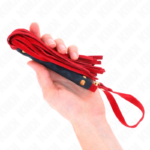 Mini Frusta In Camoscio Rosso 30 Cm - Kink - immagine 2