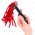Mini Frusta In Camoscio Rosso 30 Cm - Kink - immagine 3