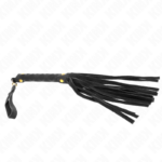 Mini Frusta In Camoscio Nero 30 Cm - Kink - immagine 4