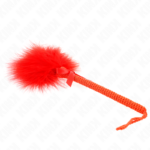 Bacchetta In Corda Di Nylon Con Piume Tickle E Fiocco Rosso 25 Cm - Kink - immagine 3