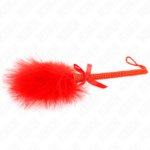 Bacchetta In Corda Di Nylon Con Piume Tickle E Fiocco Rosso 25 Cm - Kink - immagine 4