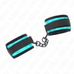 Tenuta Da Polso In Nylon Con Gancio E Loop Nero-Blu Regolabile 18-32 Cm X 5 Cm - Kink - immagine 2