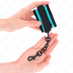 Tenuta Da Polso In Nylon Con Gancio E Loop Nero-Blu Regolabile 18-32 Cm X 5 Cm - Kink - immagine 4