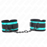 Tenuta Da Polso In Nylon Con Gancio E Loop Nero-Blu Regolabile 18-32 Cm X 5 Cm - Kink