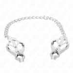 Pinze Per Capezzoli Trifoglio Giapponese Con Catena Argento 30 Cm - Kink - immagine 2