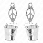 Pinze Per Capezzoli Trifoglio Giapponese Con Secchielli Argento - Kink