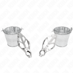 Pinze Per Capezzoli Trifoglio Giapponese Con Secchielli Argento - Kink - immagine 2
