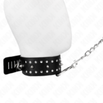 Collana Con Guinzaglio 65 Cm Con Borchie In Argento Modello 1 Regolabile 36-43 Cm X 5 Cm - Kink - immagine 2