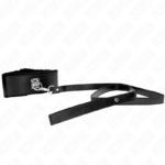 Collana Con Guinzaglio 116 Cm Con Borchie In Argento Modello 4 Nero Regolabile 40-48 Cm X 6 Cm - Kink