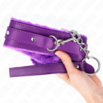 Collare Con Guinzaglio 65 Cm Con Restrizioni Viola 36-42 Cm X 5,5 Cm - Kink - immagine 5