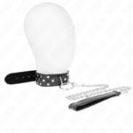 Collana Con Cinturino Ad Anello Rivetto Con Cintura 65 Cm Nero Regolabile 36-50 Cm X 3,8 Cm - Kink - immagine 3