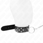 Collana Con Cinturino Ad Anello Rivetto Con Cintura 65 Cm Nero Regolabile 36-50 Cm X 3,8 Cm - Kink - immagine 2
