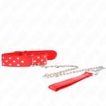 Collana Con Cinturino Ad Anello Rivetto Con Cintura 65 Cm Rosso Regolabile 36-50 Cm X 3,8 Cm - Kink