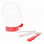 Collana Con Cinturino Ad Anello Rivetto Con Cintura 65 Cm Rosso Regolabile 36-50 Cm X 3,8 Cm - Kink - immagine 2