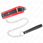 Collare Modello Base Con Guinzaglio 65 Cm Modello 3 Rosso 53 X 5 Cm - Kink - immagine 5