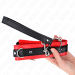 Collare Modello Base Con Guinzaglio 65 Cm Modello 3 Rosso 53 X 5 Cm - Kink - immagine 4