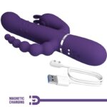 Cammy Vibratore Triplo Multifunzione 4 In 1 Viola - Pretty Love - immagine 8