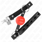 Palla In Tpe Rossa 4 Cm Gag 60 X 2 Cm - Kink - immagine 2