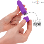 Symone Bullet Vibrante Ricaricabile Usb 8 Vibrazioni Viola 10 X 2,2 Cm - Intense - immagine 5