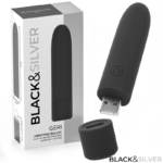 Geri Usb Ricaricabile Vibrante Bullet 8 Vibrazioni Nero 10 X 2,2 Cm - Black & Silver