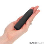 Geri Usb Ricaricabile Vibrante Bullet 8 Vibrazioni Nero 10 X 2,2 Cm - Black & Silver - immagine 6