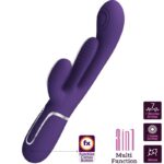 Shania Vibratore Triplo Coniglio Multifunzione Viola - Pretty Love - immagine 2