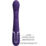 Shania Vibratore Triplo Coniglio Multifunzione Viola - Pretty Love - immagine 8