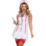 Costume Da Capo Infermiera Bianco M/L - Leg Avenue