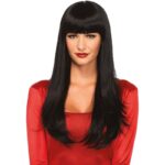 Bangin Parrucca Lunga Liscia Nera - Leg Avenue