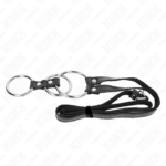 Anello Per Pene In Metallo Triplo Da 3,8 Cm A 5 Cm Con Cintura In Pelle 112 Cm - Kink - immagine 5
