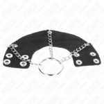 Anello Per Pene Catena 4 Cm Metallo 7 Cm Con Cintura In Pelle - Kink - immagine 5