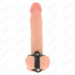 Anello Per Pene E Cinturino Divisore Per Palle Regolabile In Pelle - Kink - immagine 3
