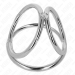 Anello Per Pene In Metallo Cromato Triplo Da 3,2 Cm A 4,5 Cm - Kink - immagine 5
