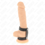 Anello Per Pene Regolabile In Pelle Doppia - Kink - immagine 2