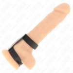 Anello Per Pene Regolabile In Pelle Doppia - Kink - immagine 3