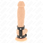 Anello Per Pene Regolabile In Pelle Doppia - Kink - immagine 4