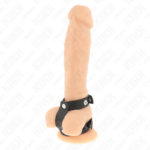 Anello Per Pene Regolabile In Pelle Doppia - Kink