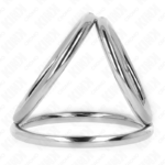 Anello Per Pene In Metallo Cromato Triplo Da 3,8 Cm A 5 Cm Modello 2 - Kink - immagine 4