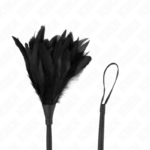 Piume Di Pollo Sollegato A Forma Di Corno Nero 36 Cm - Kink - immagine 4