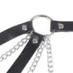 953713 Cintura Punk Bondage Fibbia Metallo Nera Taglia Unica - Subblime - immagine 5