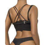 953713 Cintura Punk Bondage Fibbia Metallo Nera Taglia Unica - Subblime - immagine 3