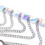 953737 Imbracatura Pettorale Con Anelli E Catene Argento Taglia Unica - Subblime - immagine 5