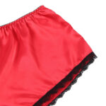 953898 Camicia Da Notte In Seta E Pizzo + Slip Rosso S/M - Subblime - immagine 11