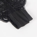 953911 Camicia Da Notte In Seta E Pizzo + Slip Nero S/M - Subblime - immagine 10