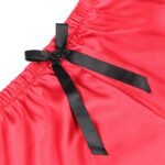 953959 Camicia Da Notte Casual In Seta + Pantaloni In Pizzo Nero/Rosso S/M - Subblime - immagine 8