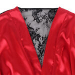 954024 Canottiera Con Schiena Trasparente In Pizzo + Perizoma Rosso/Nero L/Xl - Subblime - immagine 5