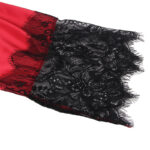 954024 Canottiera Con Schiena Trasparente In Pizzo + Perizoma Rosso/Nero L/Xl - Subblime - immagine 8