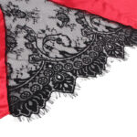 954024 Canottiera Con Schiena Trasparente In Pizzo + Perizoma Rosso/Nero L/Xl - Subblime - immagine 9