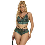 954086 Reggiseno + Slip Pizzo Verde S/M - Subblime - immagine 4