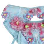 954109 Reggiseno + Slip Con Cintura Reggiseno Floreale Blu S/M - Subblime - immagine 8